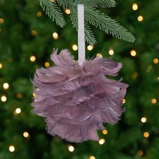 Northlight 5.5" Layered Purple Feather Christmas Ball Ornament