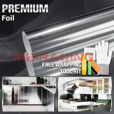 Chrome Silver 8082C Mirror Staging Car Vinyl Wrap Sticker Decal Sheet Film