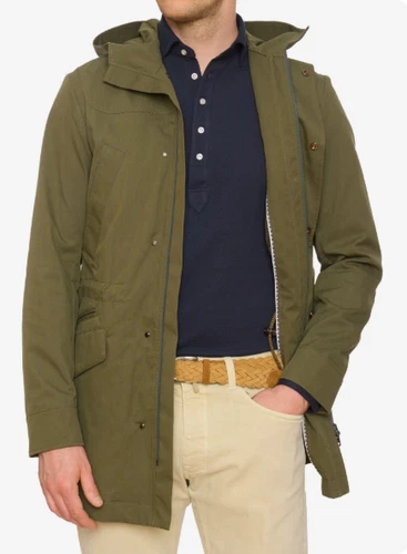 Kired by Kiton men's Olive Green Parka Jacket - size 44 / 54 eu -msrp $1695 - product listing photo