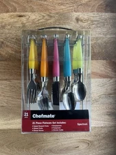Chefmate 21 Piece Flatware Set With Caddy