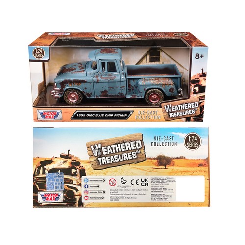 Motormax 1/24 '55 GMC Blue Chip Pickup - Matt Blue - Picture 3 of 3