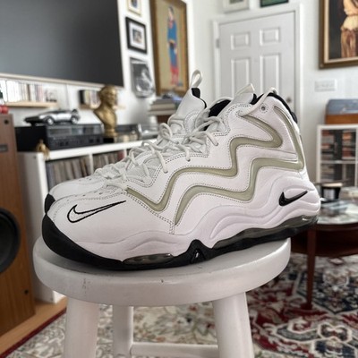 Nike Air Pippen Men's Basketball White Black 325001-101 US Rare Size 13