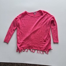 Lilly Pulitzer Girls Size Medium 6-7 Bright Pink Sweater Lightweight
