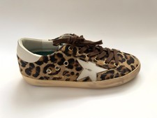 NEW Golden Goose Women s Superstar Size 37 Leopard Print Pony Skin Limited Ed