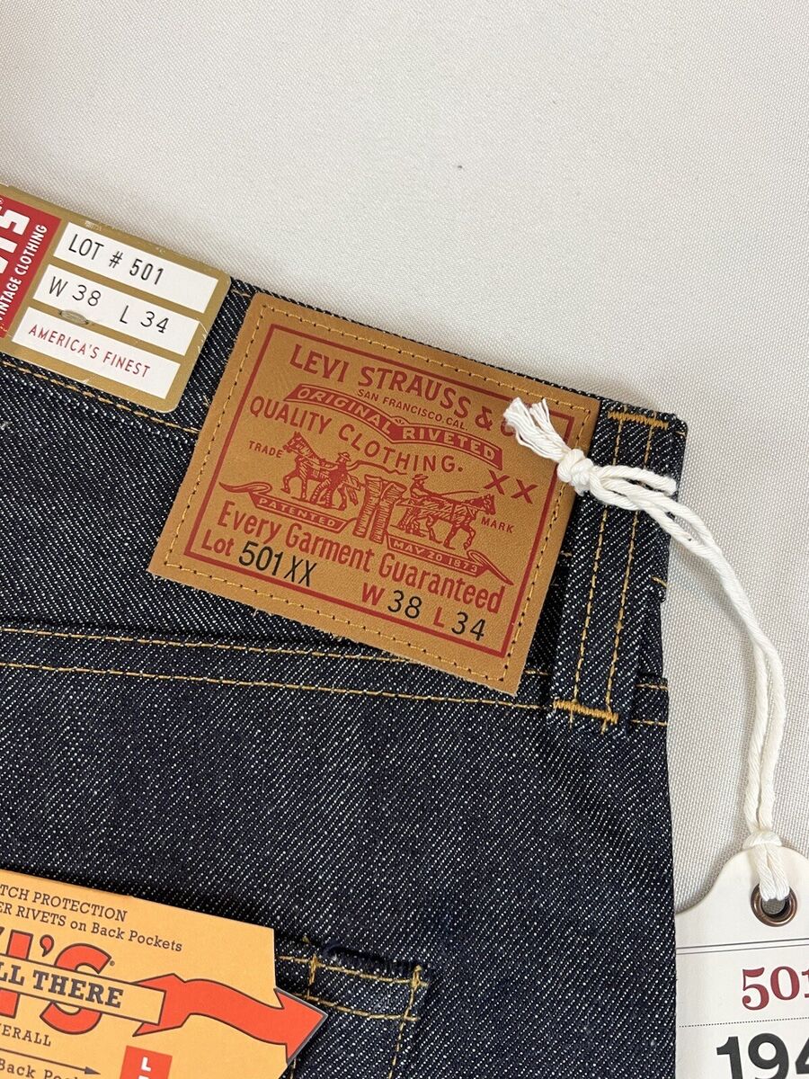 LEVIS VINTAGE CLOTHING LVC 1947 501XX RIGID 38X34 NWT JAPAN LEVIS VINTAGE CLOTHING LVC 1947 501XX RIGID 38X34 NWT JAPAN
