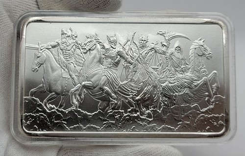 Quattro Cavalieri dell'Apocalisse Set Completo 18 oz Argento/Rame Provident Mint - Foto 16 di 24