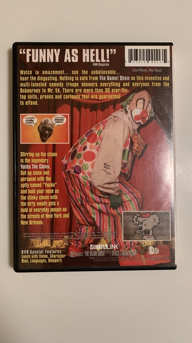 Clown It Bloopers Funny The Damn Show (DVD, 2007) Yucko The