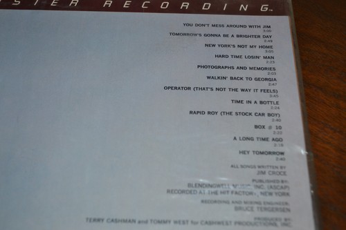MFSL Jim Croce SEALED Mint Don't Mess Around with Jim Original Master Recording - Picture 4 of 4