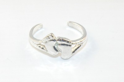 925 Sterling Silver Child's Feet Baby Toe Little Toe Ring or Pinky Pinkie Ring