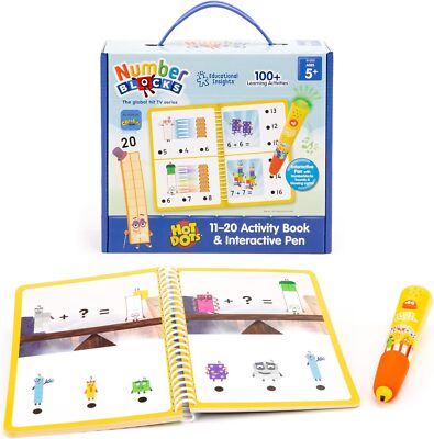 Learning Resources Hot Dots Zahlenblöcke 11-20 Aktivitätsbuch & interaktiver Stift, 