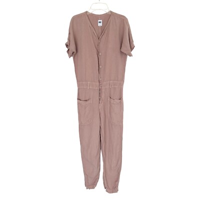 Nsf Short Sleeve Jumpsuit Jen Terry Short – Pearl Pink Cotton