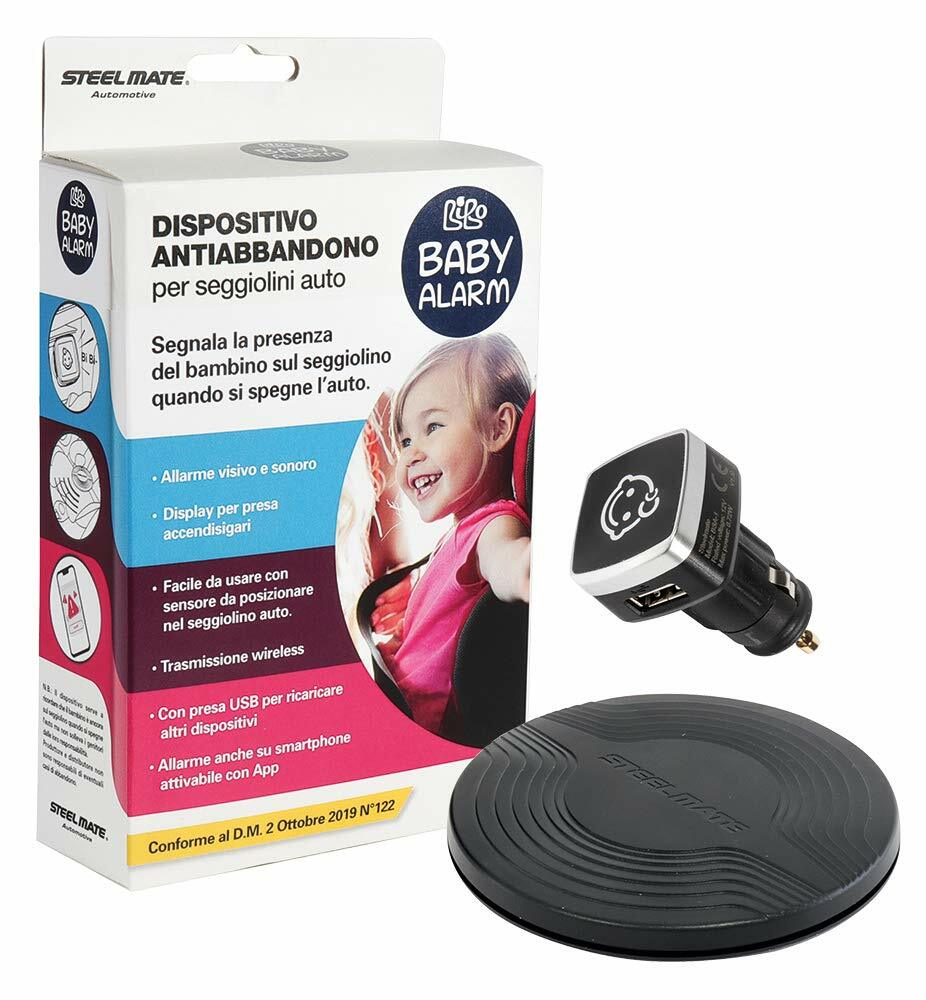 Bibo BIBOBSA-1 Dispositivo antiabbandono Baby Alarm  STEEL MATE