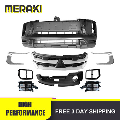 Front Bumper Set Fits 2021-2023 Mitsubishi Outlander Sport Model & 2020 2021 RVR