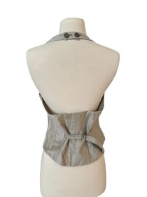 Anne Fontaine Paris Romeo Linen Blend Waistcoat Corset Vest Top Size 40 US 6/8