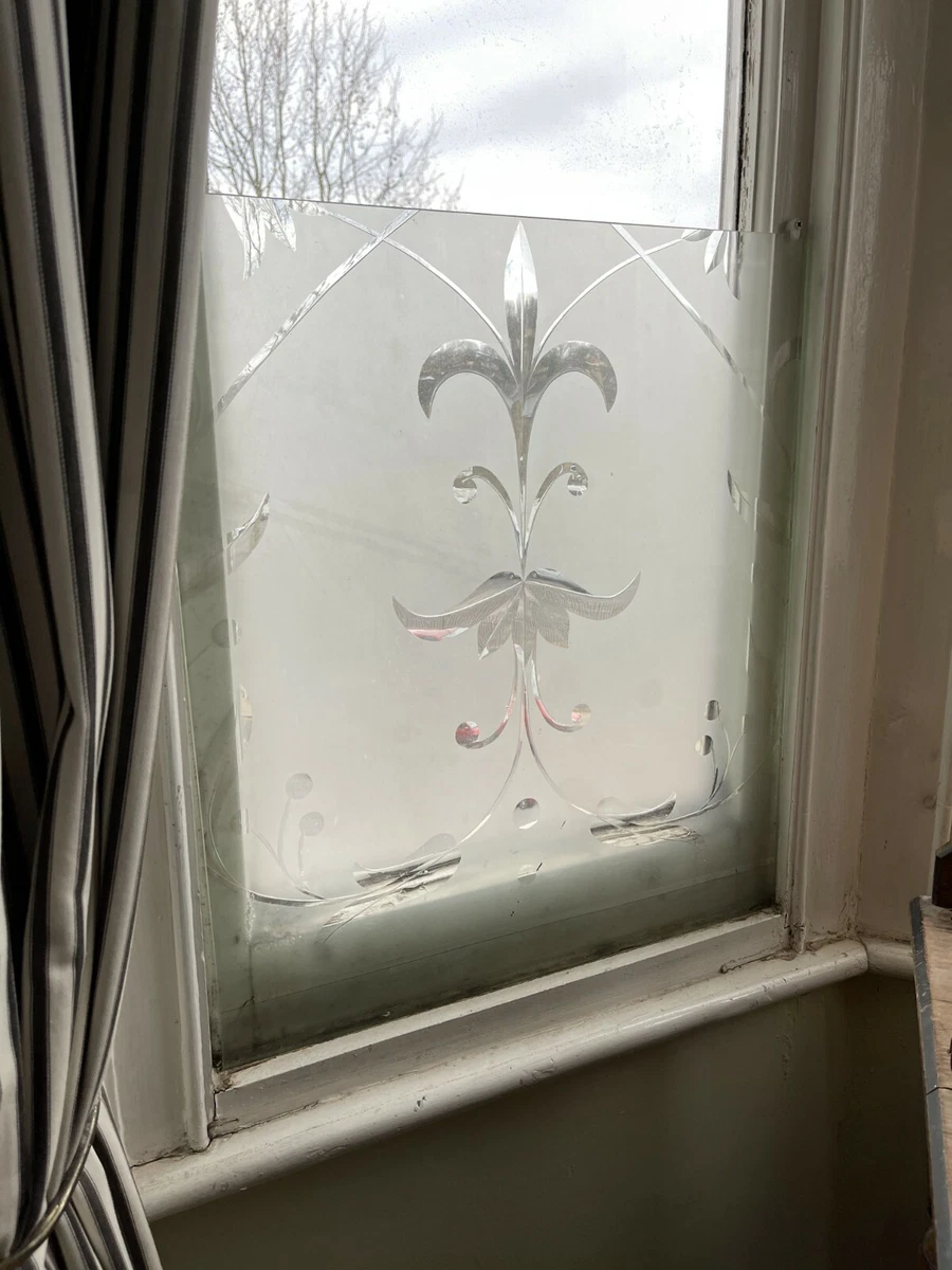 Etched window glass deals