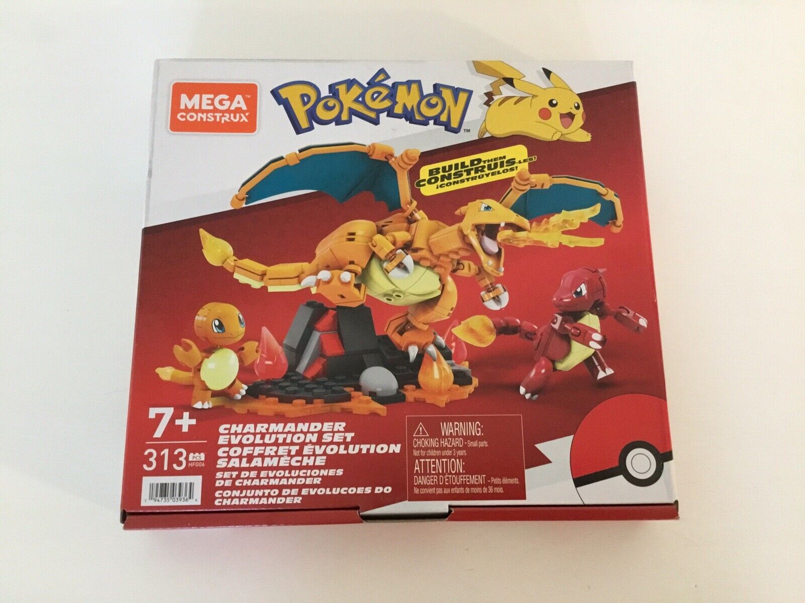 Mega Construx Pokemon Charmander Evolution Building Set Charmeleon