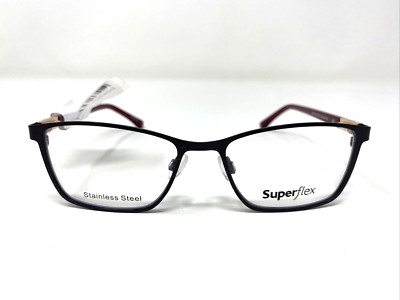 Superflex SF-616 S107 50-16-130 Dark Violet Metal Full Rim Eyeglasses Frame !K16