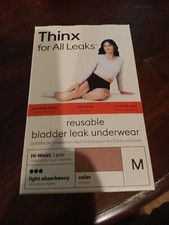 Thinx Medium Underwear Light Absorbency Hi-Waist Bladder Leak Protection Women's