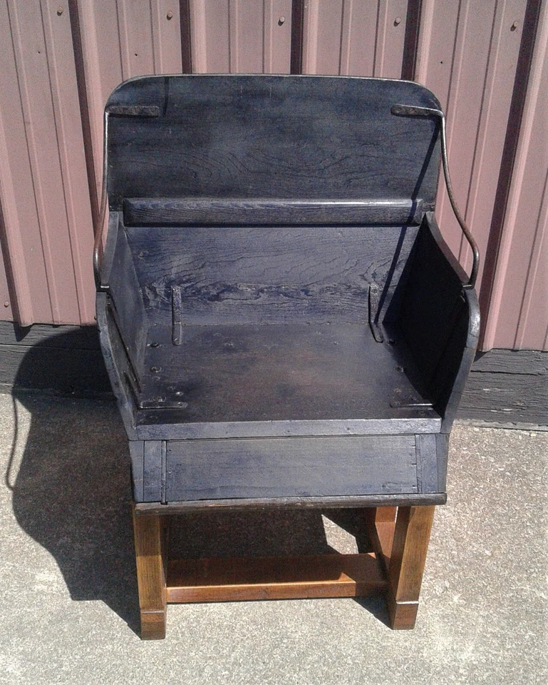 Banco de asiento de carro tamaño pony antiguo de la década de 1880 Foto 2 de 4