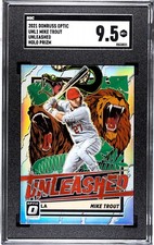 2021 Donruss Optic UNL3 Mike Trout UNLEASHED HOLO SILVER PRIZM SGC 9.5