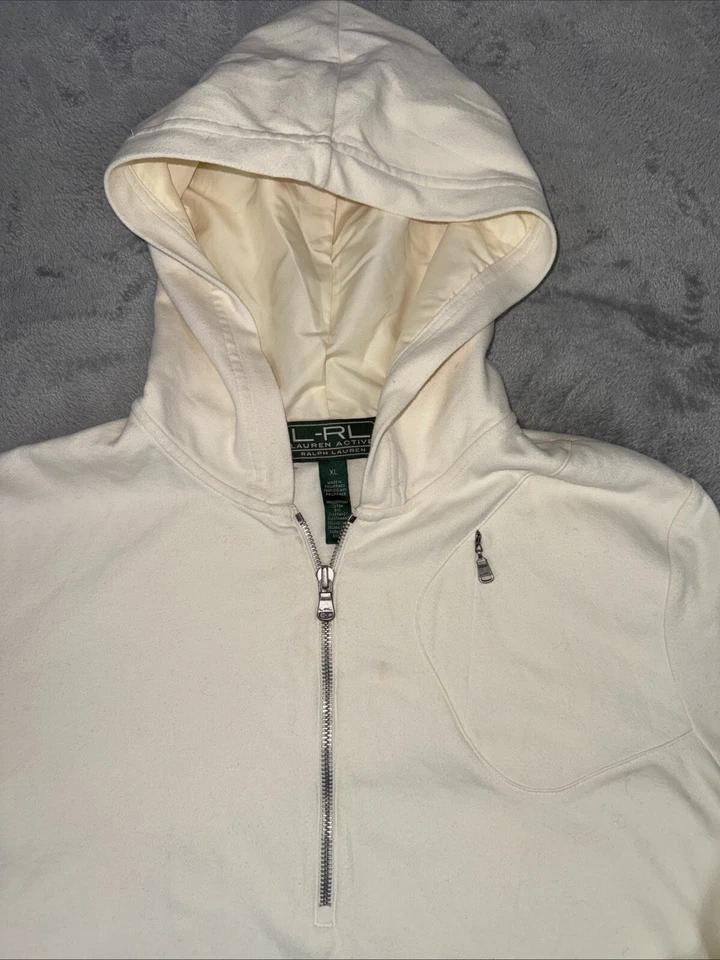 Ralph Lauren L-RL Active XL Mujer Media Cremallera Deportiva Sudadera con Capucha Bolsillo Foto 2 de 4