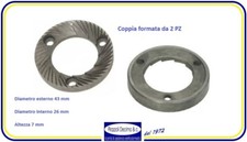 RICAMBIO COPPIA 2PZ RUOTA MACINE MACINA MACCHINA CAFFE' QUICK MILL DIAM.43mm