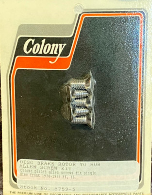 8759-5 Colony Disc Brake Rotor To Hub Allen Screw Kit 1974-1977 XL