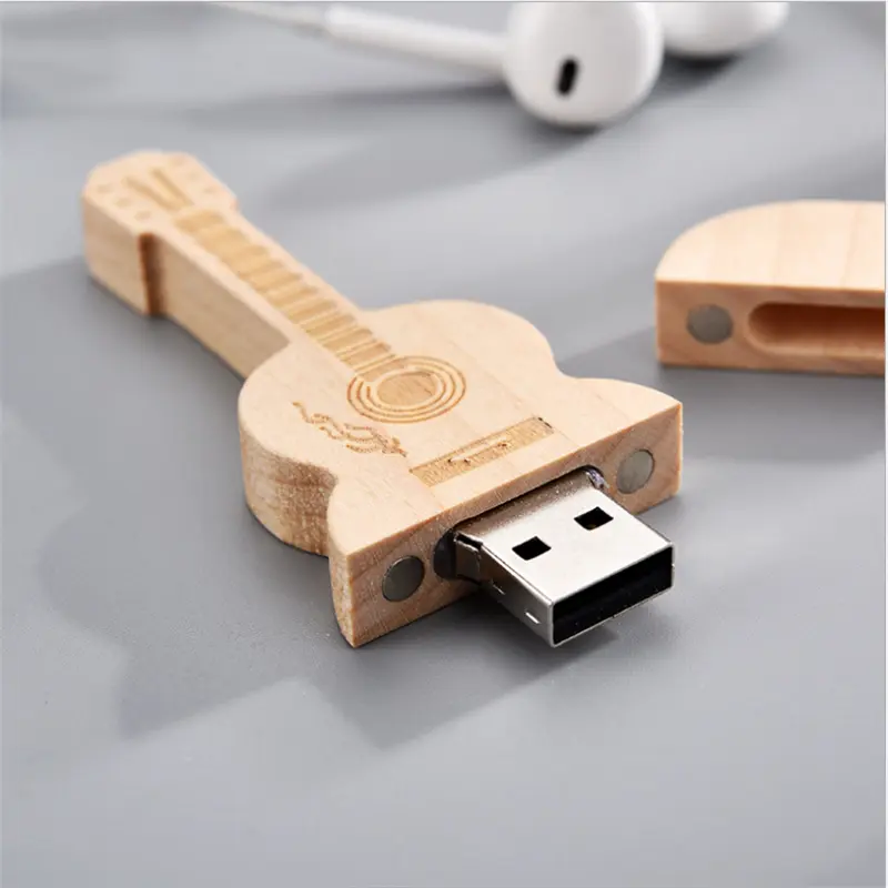 Free Custom DIY Music LOGO Wood Guitar USB flash Pen stick disk | eBay