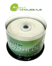 50 SKYTOR 8X Blank DVD+R DL Dual Double Layer 8.5GB Printable No Logo 
