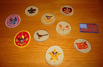 10 VINTAGE BOY SCOUTS OF AMERICA BSA CUB ABZEICHEN AWARDS jax
