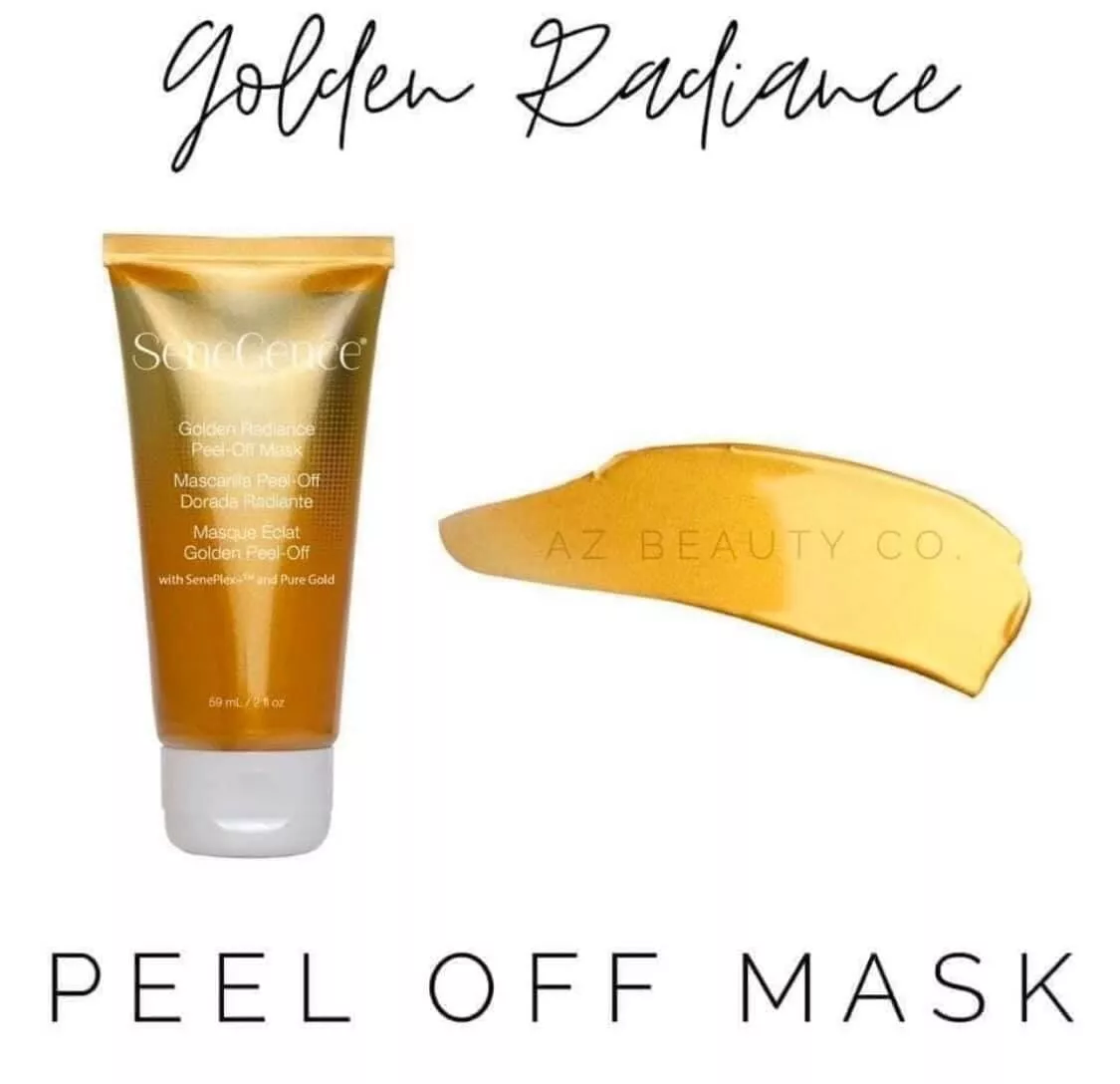 NEW SeneGence Golden Radiance Peel-Off Mask Full Size APPLICATOR Included
