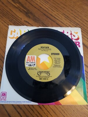 Carpenters Top of the World / Heather 7'' Vinyl 45 rpm AM-1468-S