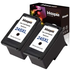 2 Packs PG-245 XL Black Ink for Canon MG2922 MG2520 MG2522 MG2920 MG3022 MX492