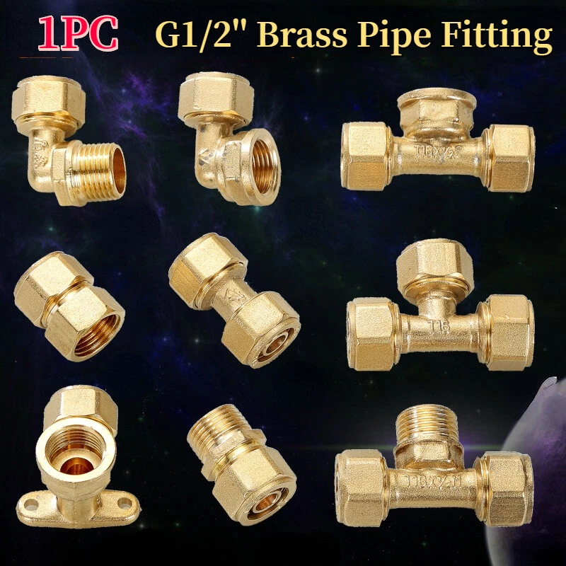 1PC G1/2u0026#039;u0026#039; Brass Pipe Fitting Thread Water Heater Gas Pipe  Coupler Adapter Home | eBay