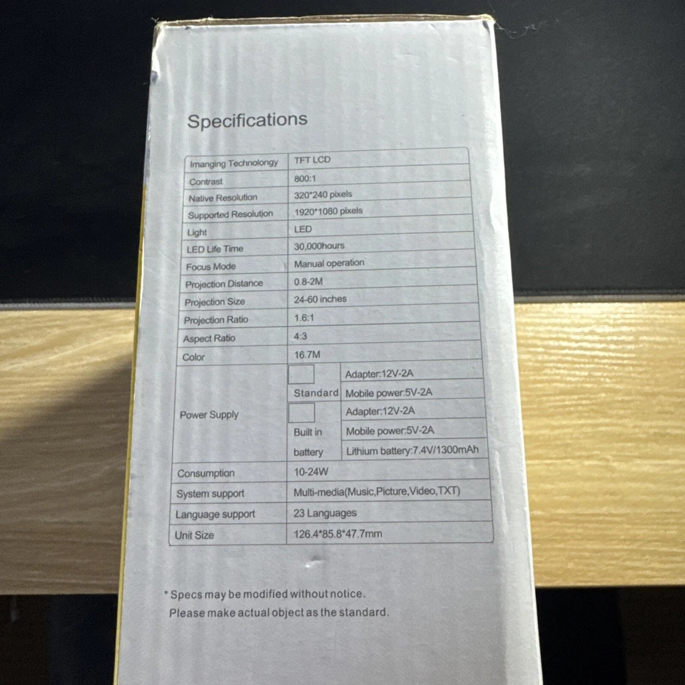 Excelvan YG300 Mini Portable LED Pocket Projector - Image 3 of 4