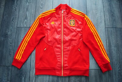 SPAIN 2010-2011 FOOTBALL SOCCER TRACK TOP JACKET ADIDAS P94391 RED