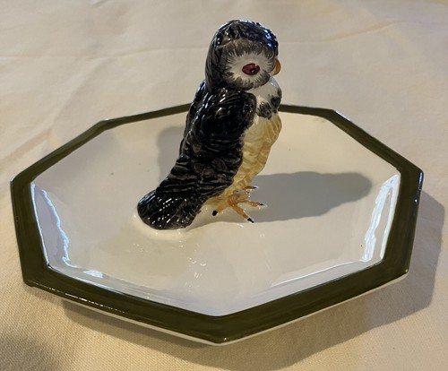 Mottahedeh Owl Plate Italy 7 1/2” Porcelain - Picture 2 of 9