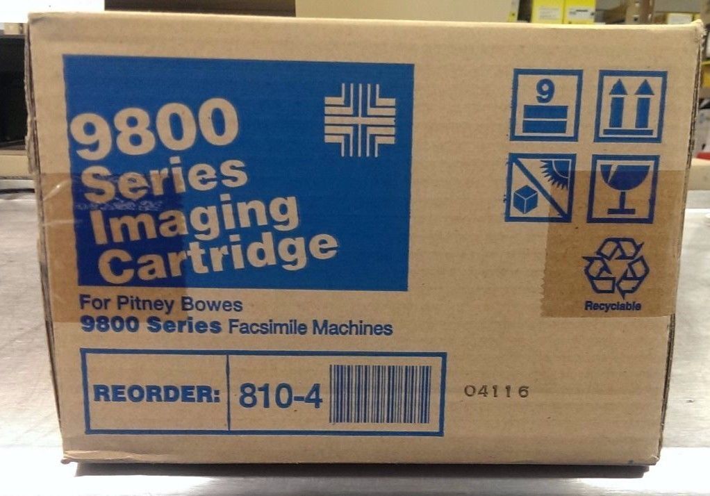 New !  2PK Genuine Pitney Bowes 9800 Series Fax Imaging Cartridge 810-4 8104
