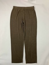 Chico's Travelers Brown Slinky Pants 1 Small Medium Nice 