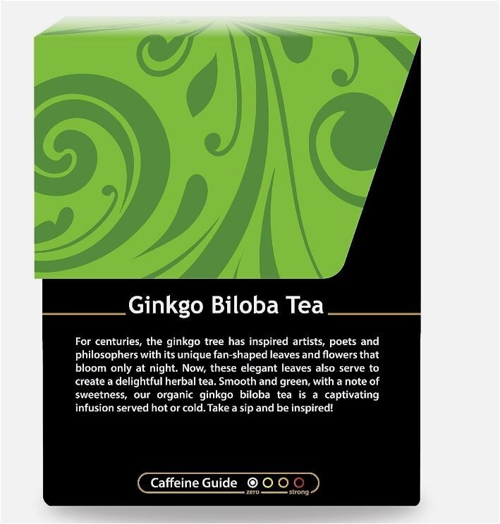Buddha Teas Organic Ginkgo Biloba Tea - Kosher - Organic - Caffeine Free 18 bags