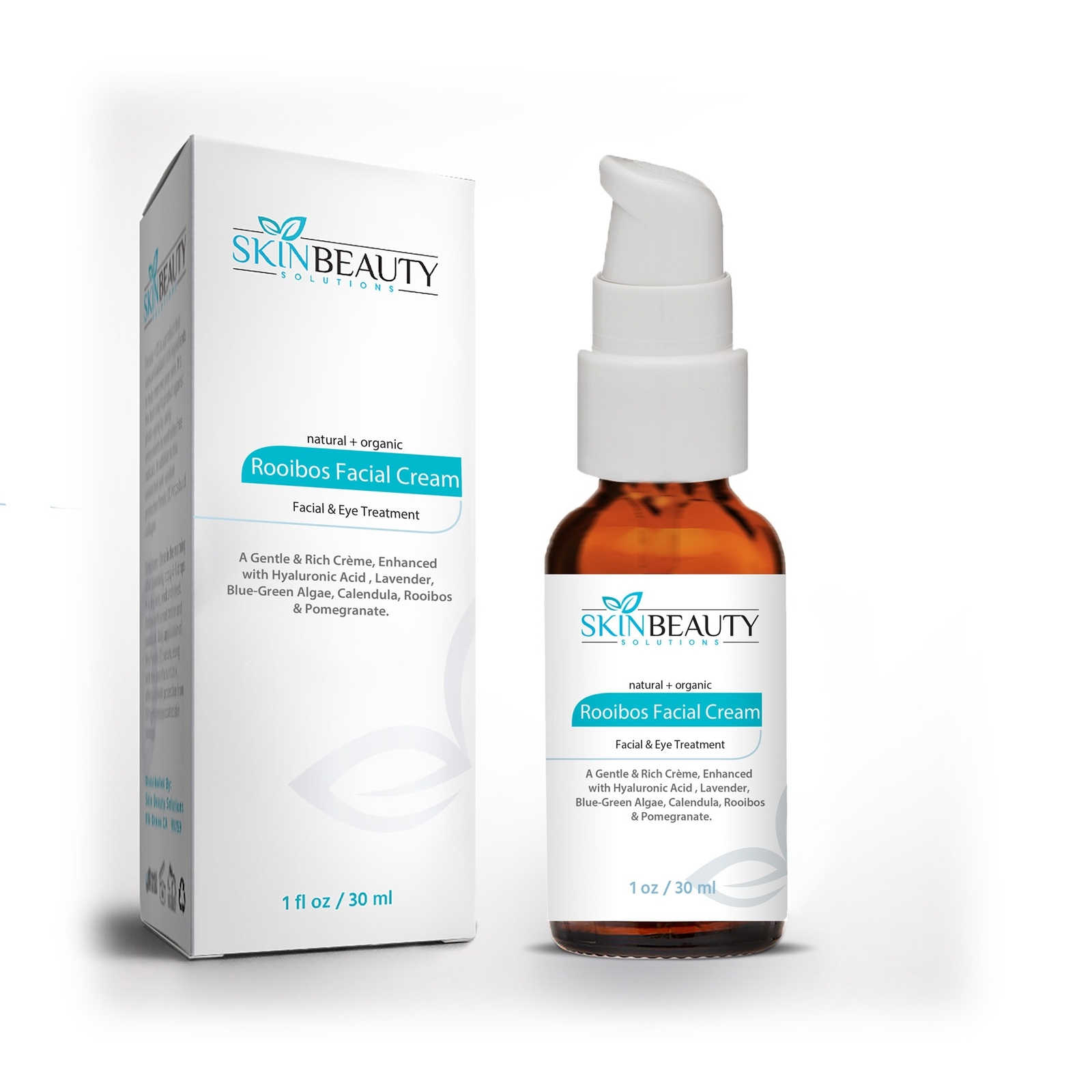 Natural Rooibos Facial & Eye Cream with Hyaluronic Acid & Bo