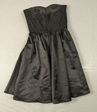 H&M Little Black Dress Strapless Size 2 With Breathable Lining Lace Top Cocktail