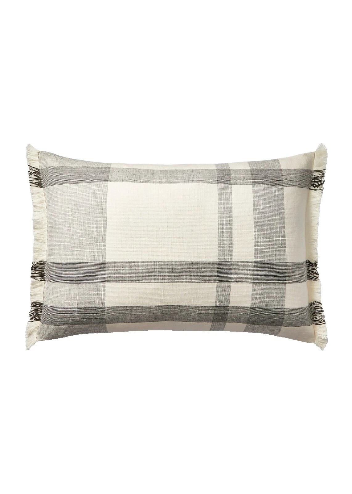 Rectangle Farmhouse Checked Home Décor Pillows
