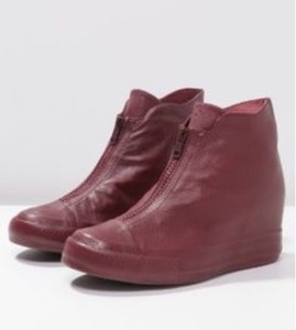 leather wedge converse