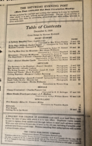 Saturday Evening Post-Norman Rockwell Dec 6 1930 Christmas Ads Complete F01E - Picture 18 of 18