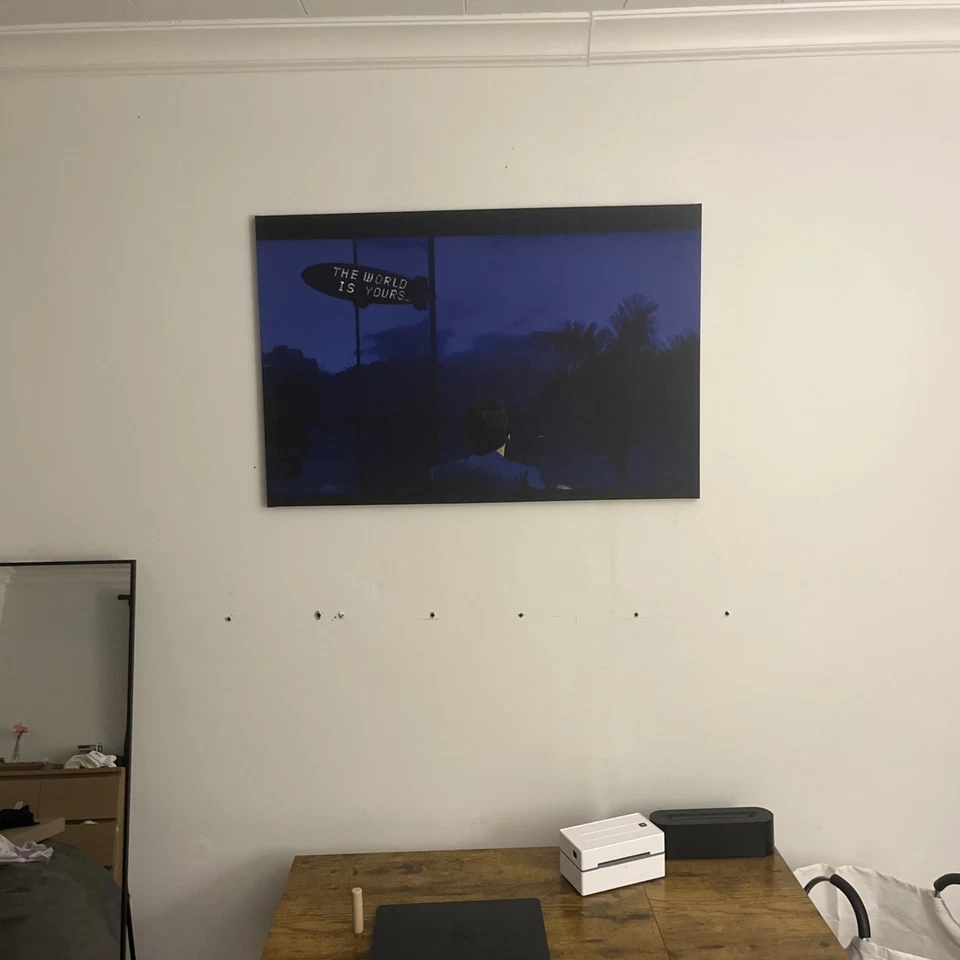 Arte de pared en lienzo Scarface the World Is Yours 24x36 Foto 2 de 4