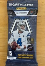 2025 MOSAIC FOOTBALL VALUE PACK 15-CARDS UNOPENED