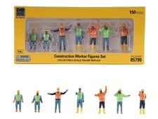 "CONSTRUCTION WORKERS" 7 PC FIGURE SET FOR 1/50 SCALE BY DIECAST MASTERS 85790