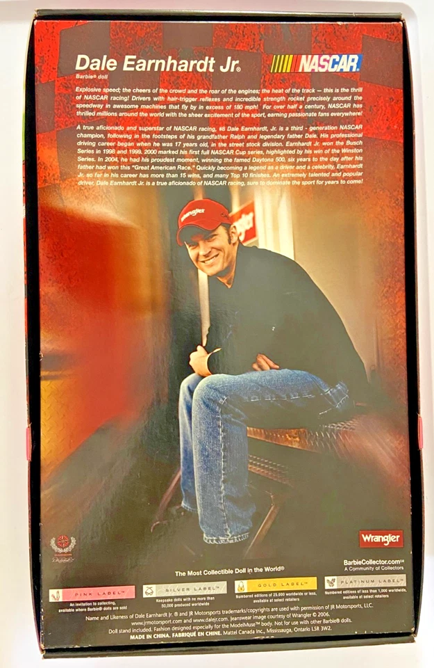 Muñeca Barbie Dale Earnhardt Jr Nascar Superstar #8 12” Barbie Modelo K7973 Mattel Foto 2 de 3