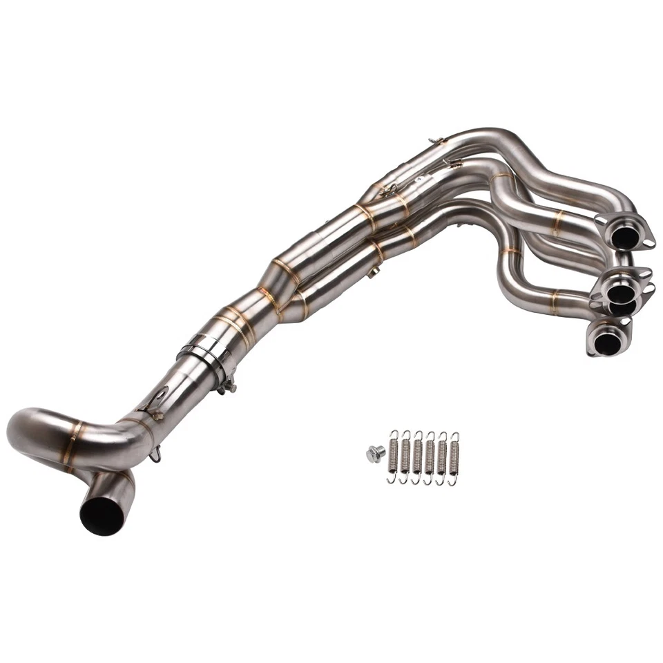 Tubo de escape de enlace delantero 51 mm sistema completo para Kawasaki Ninja ZX6R ZX636 2009-2024 Foto 2 de 4